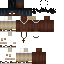 Brown Minecraft skin texture, 64x64 pixels