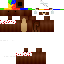 Brown Minecraft skin texture, 64x64 pixels
