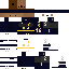 Black Minecraft skin texture, 64x64 pixels