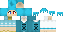 Minecraft skin texture, 64x32 legacy pixels