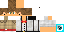 Minecraft skin texture, 64x32 legacy pixels