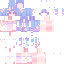 Blue Minecraft skin texture, 64x64 pixels