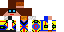 Minecraft skin texture, 64x32 legacy pixels