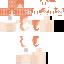 Orange pink Minecraft skin texture, 64x64 pixels