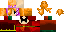 Red Minecraft skin texture, 64x32 legacy pixels