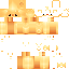 Orange yellow Minecraft skin texture, 64x64 pixels
