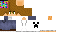 Minecraft skin texture, 64x32 legacy pixels