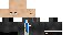 Minecraft skin texture, 64x32 legacy pixels