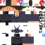 Gray Minecraft skin texture, 64x64 pixels