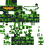 Green Minecraft skin texture, 64x64 pixels