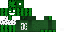 Green Minecraft skin texture, 64x32 legacy pixels