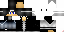 Minecraft skin texture, 64x32 legacy pixels