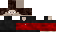 Red black Minecraft skin texture, 64x32 legacy pixels