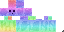 Minecraft skin texture, 64x32 legacy pixels