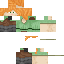 Green Minecraft skin texture, 64x64 pixels
