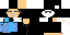 Minecraft skin texture, 64x32 legacy pixels