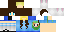 Minecraft skin texture, 64x32 legacy pixels