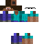 Blue Minecraft skin texture, 64x64 pixels