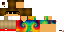 Minecraft skin texture, 64x32 legacy pixels