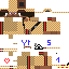 Minecraft skin texture, 64x64 pixels