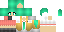 Minecraft skin texture, 64x32 legacy pixels