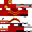Red Minecraft skin texture, 64x64 pixels