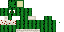 Green yellow Minecraft skin texture, 64x32 legacy pixels