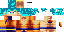 Minecraft skin texture, 64x32 legacy pixels