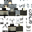 Gray Minecraft skin texture, 64x64 pixels