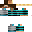 Blue Minecraft skin texture, 64x64 pixels