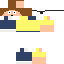 Yellow Minecraft skin texture, 64x64 pixels