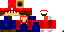 Minecraft skin texture, 64x32 legacy pixels