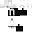 Black Minecraft skin texture, 64x64 pixels