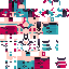 Red Minecraft skin texture, 64x64 pixels