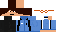 Minecraft skin texture, 64x32 legacy pixels