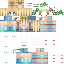 Orange Minecraft skin texture, 64x64 pixels
