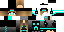 Minecraft skin texture, 64x32 legacy pixels