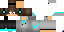 Minecraft skin texture, 64x32 legacy pixels