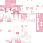 Red pink Minecraft skin texture, 64x64 pixels