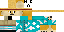 Minecraft skin texture, 64x32 legacy pixels