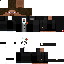 Black Minecraft skin texture, 64x64 pixels