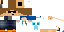 Minecraft skin texture, 64x32 legacy pixels