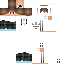 White Minecraft skin texture, 64x64 pixels