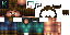 Minecraft skin texture, 64x32 legacy pixels
