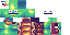 Minecraft skin texture, 64x32 legacy pixels