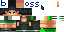 Minecraft skin texture, 64x32 legacy pixels