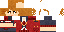 Minecraft skin texture, 64x32 legacy pixels