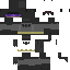 Gray Minecraft skin texture, 64x64 pixels