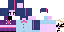 Minecraft skin texture, 64x32 legacy pixels