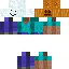 Blue Minecraft skin texture, 64x64 pixels